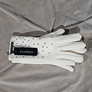 Bebe white gloves